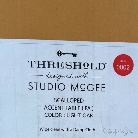 Scalloped Accent Table Light Oak - Threshold Studio McGee - Target 2025 NIB - Picture 11 of 11